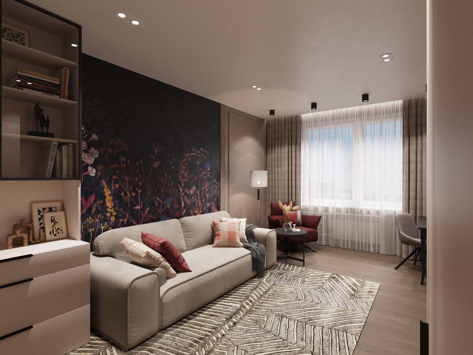 Дизайн проект квартиры 90 м2 с детской комнатой