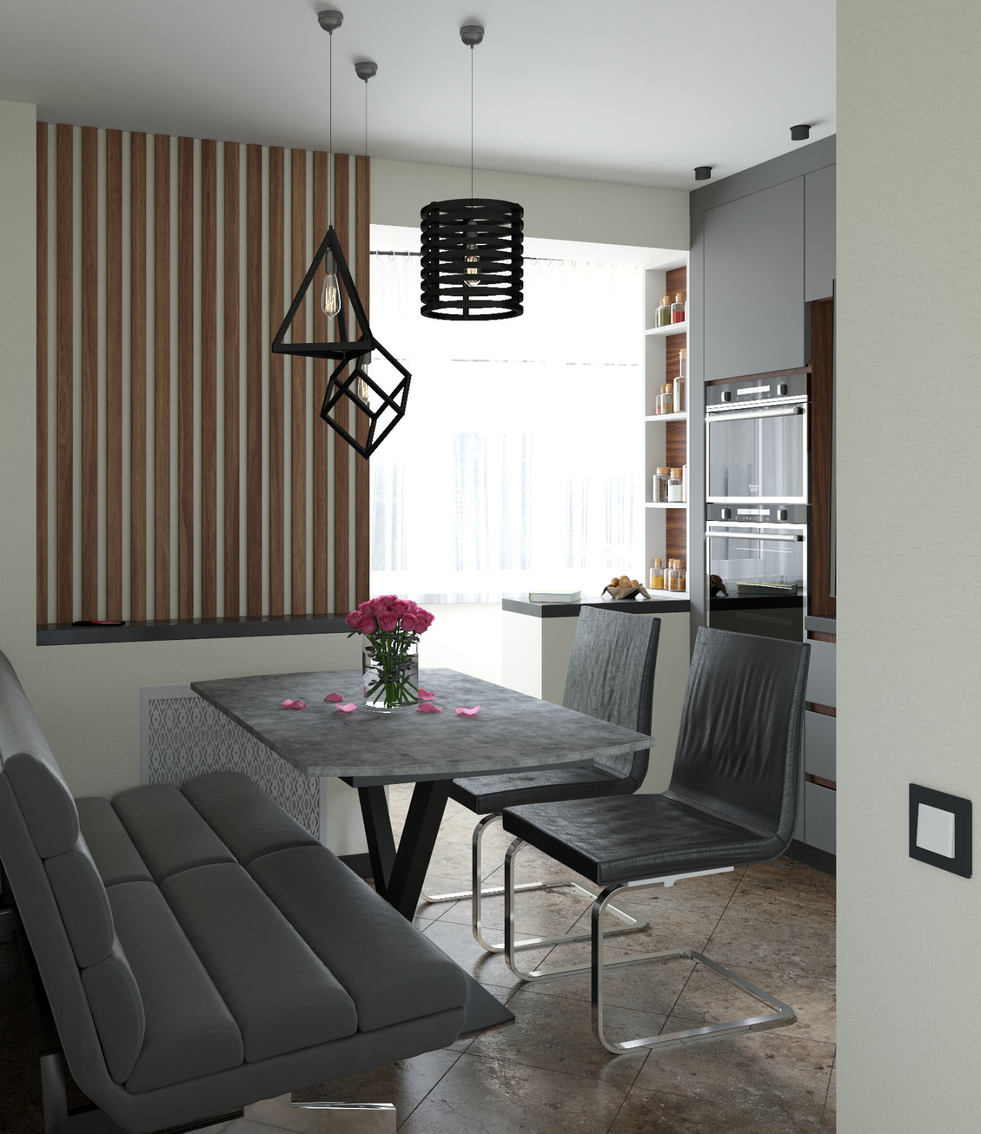 Кухня и лоджия на Лухмановской