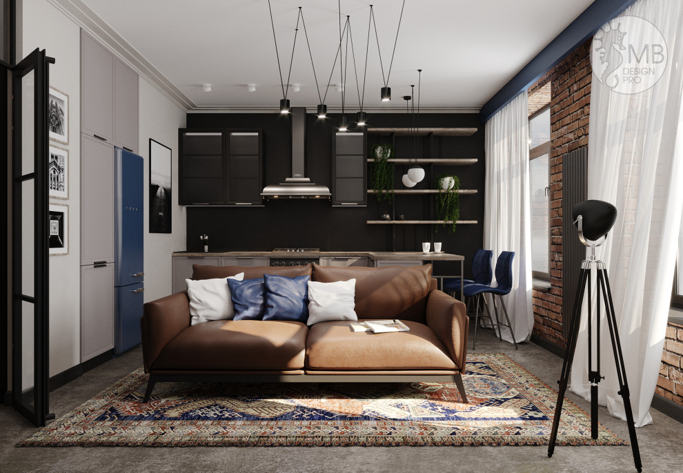 Деликатный Лофт для небольшой гостиной