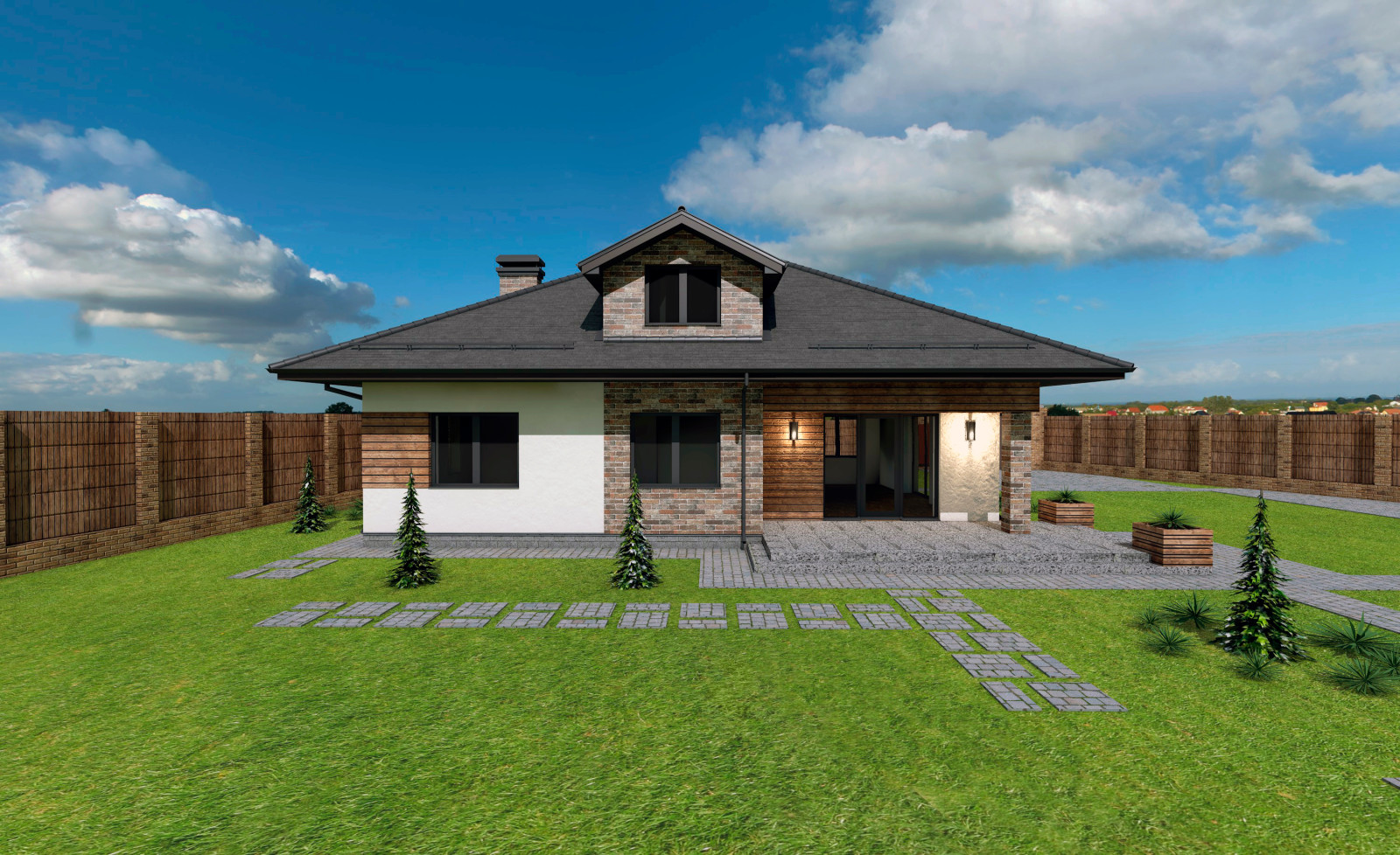 Дизайн-проект экстерьера дома 2