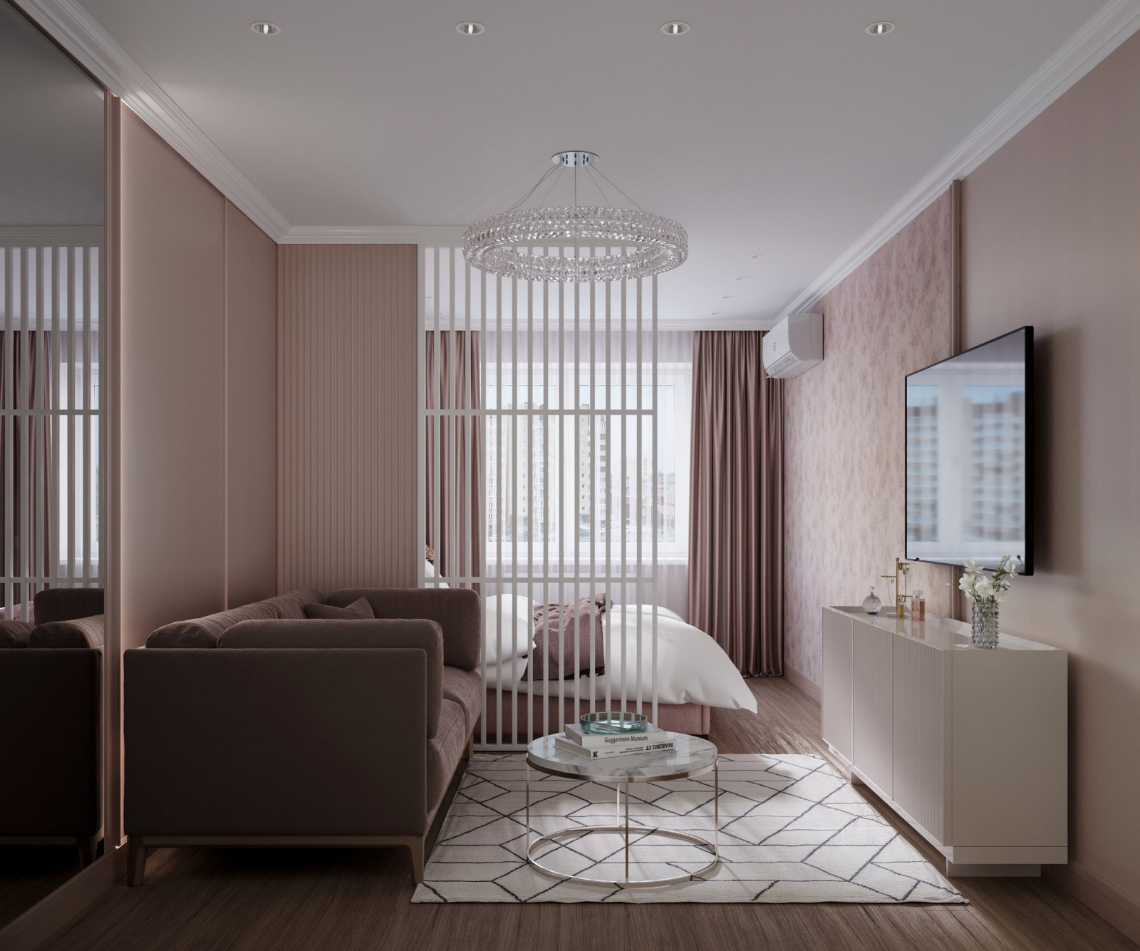 Дизайн проект квартиры "Пудра"