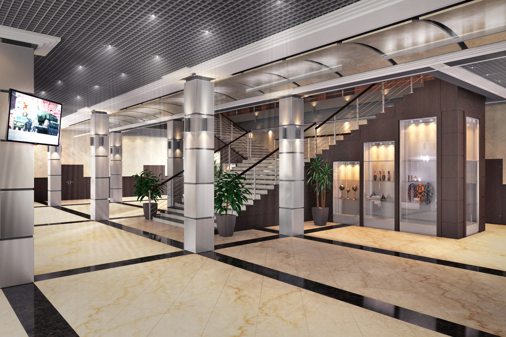 Проект интерьеров современного военного офиса