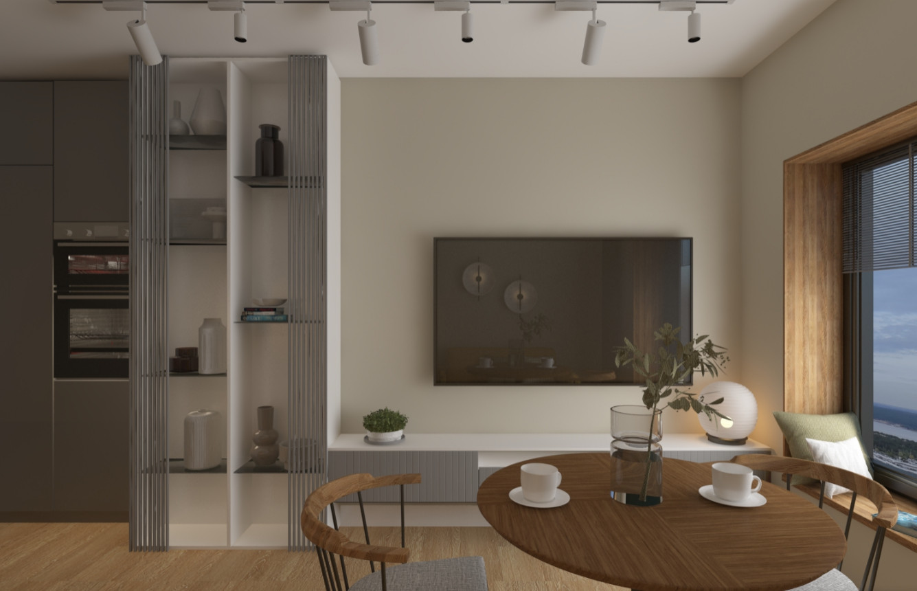 Однокомнатная квартира 40кв.м для молодой девушки