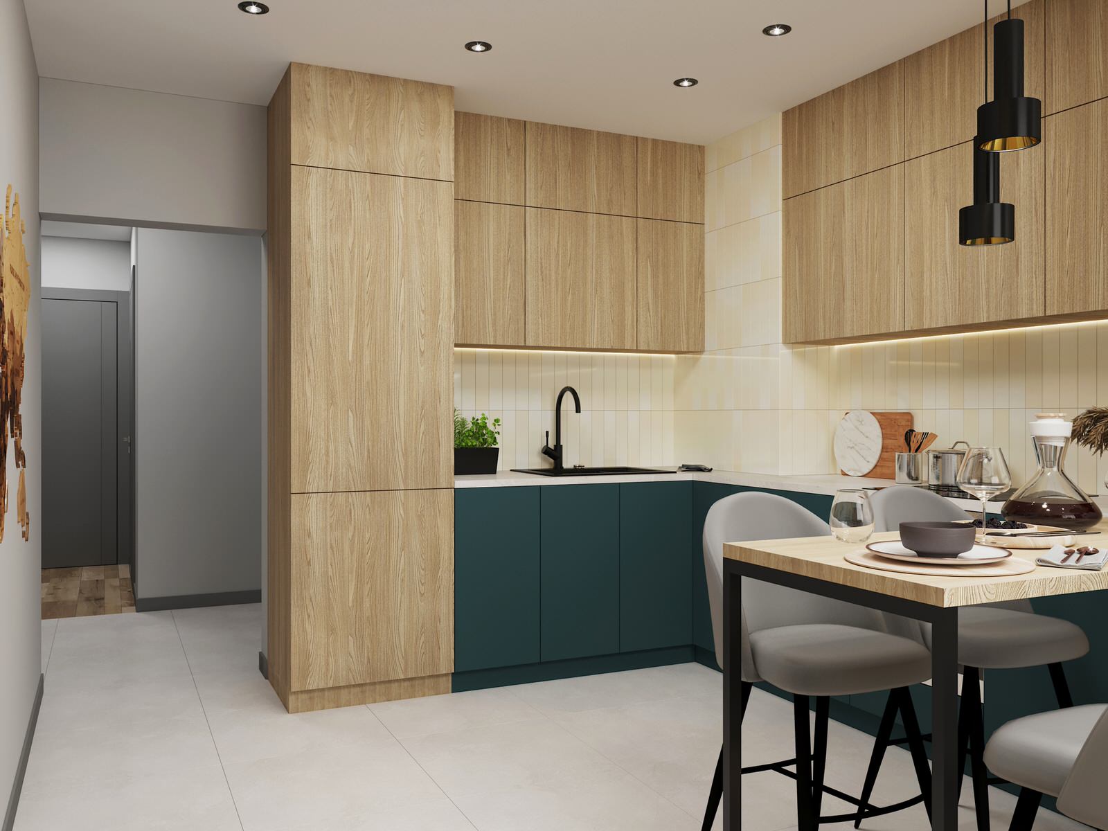 2-комн. квартира для пары в Бабяково, в ЖК Зелёный квартал