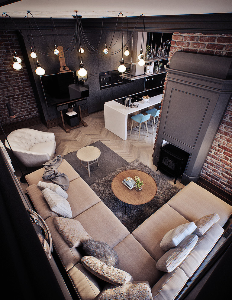 Обложка проекта: Квартира в темном лофте