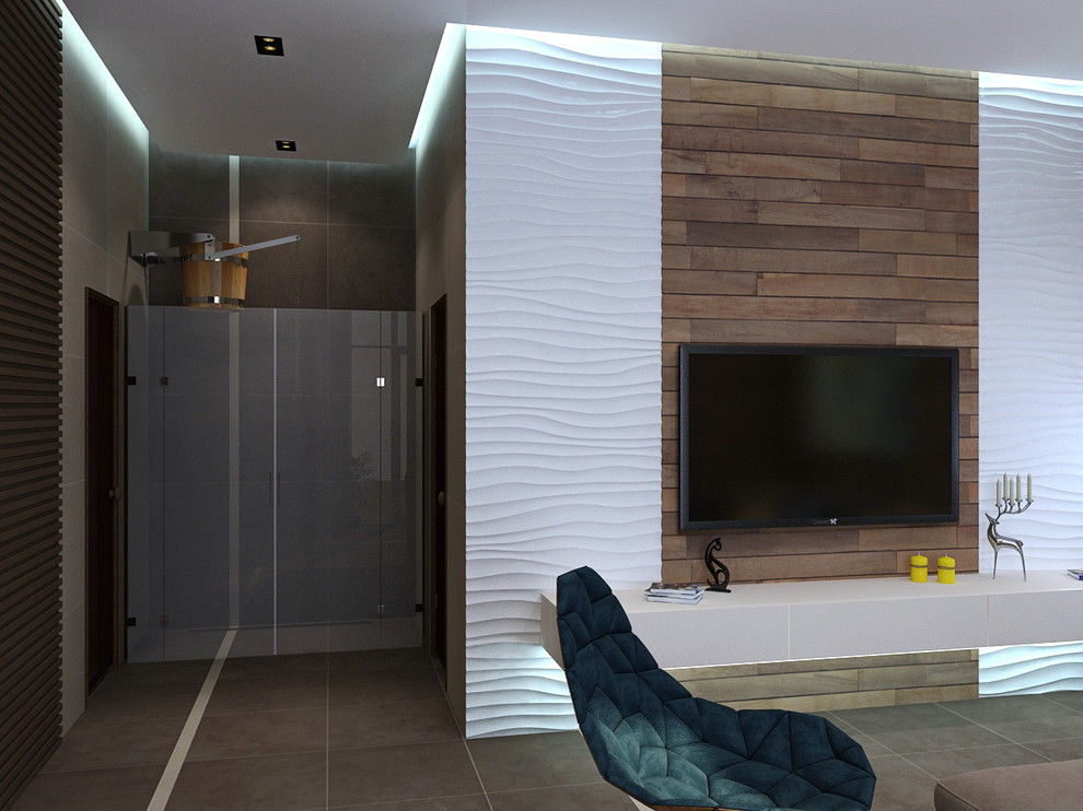 Коттедж в Пестово, дизайн комнаты отдыха