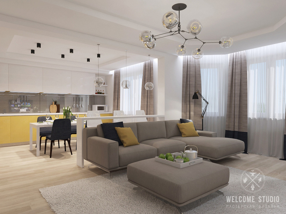 Обложка проекта: Трёхкомнатная квартира в ЖК «Цветы». г. Нижний Новгород