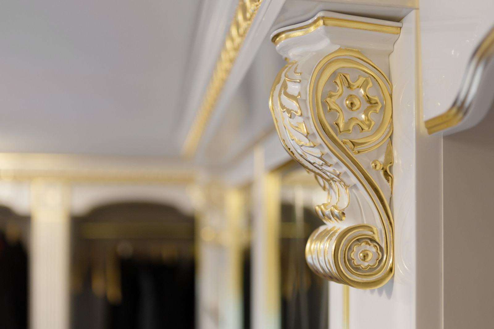 Классическая гардеробная с поталью