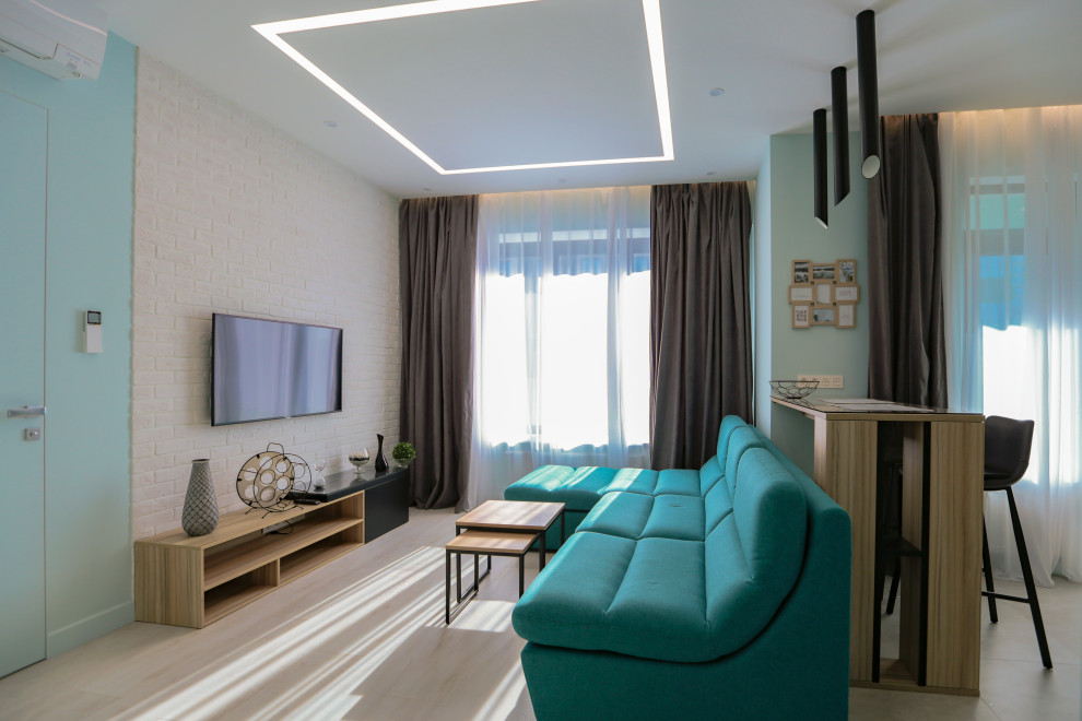 ЖК ЦАРСКАЯ ПЛОЩАДЬ - ЭТЮД С БИРЮЗОВЫМ ОТТЕНКОМ