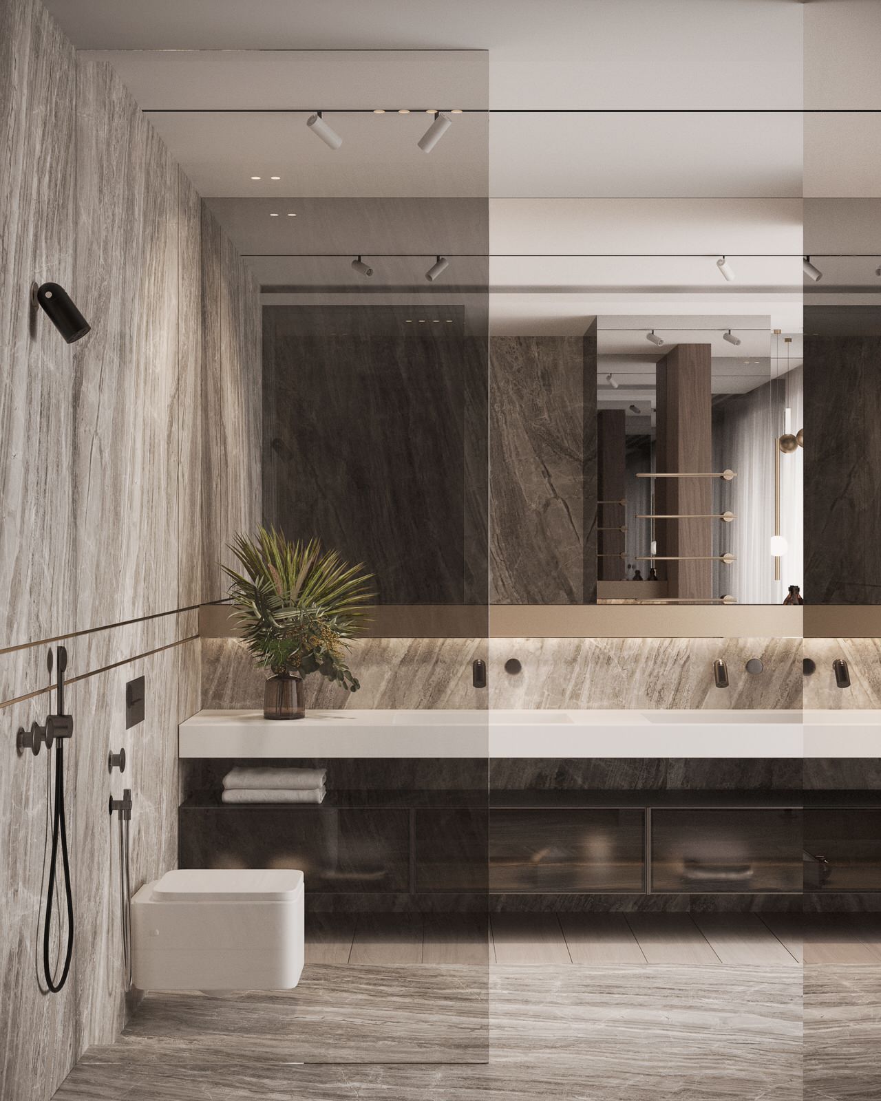 Modern megalopolis apartment