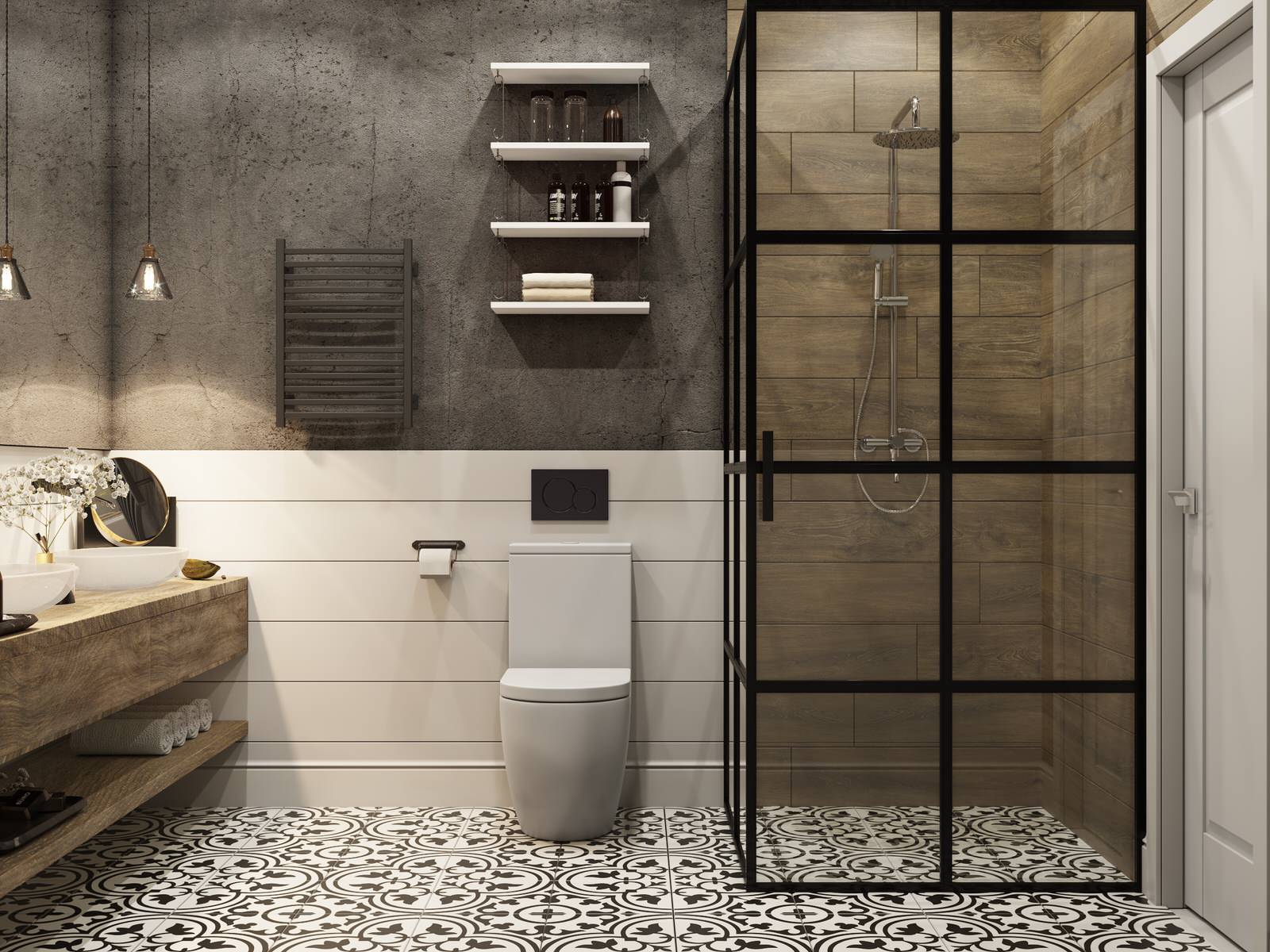 Дом в пудровых тонах