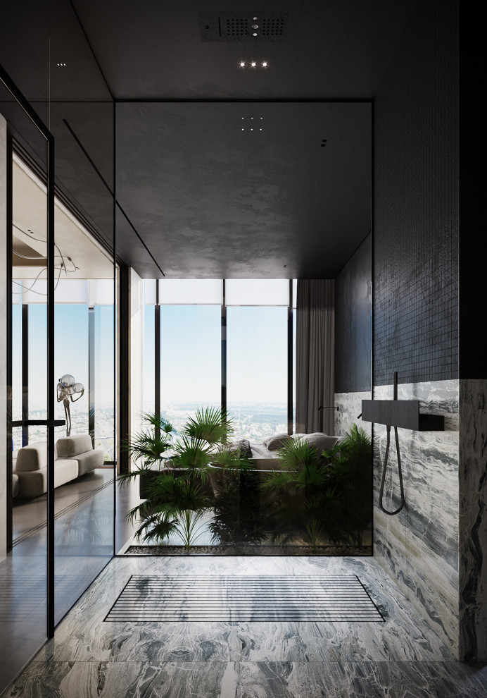 Квартира-студия в небоскребе.