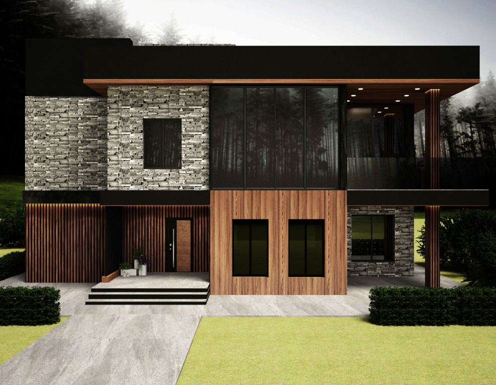 Обложка проекта: Фасад  частного дома 5 бригада