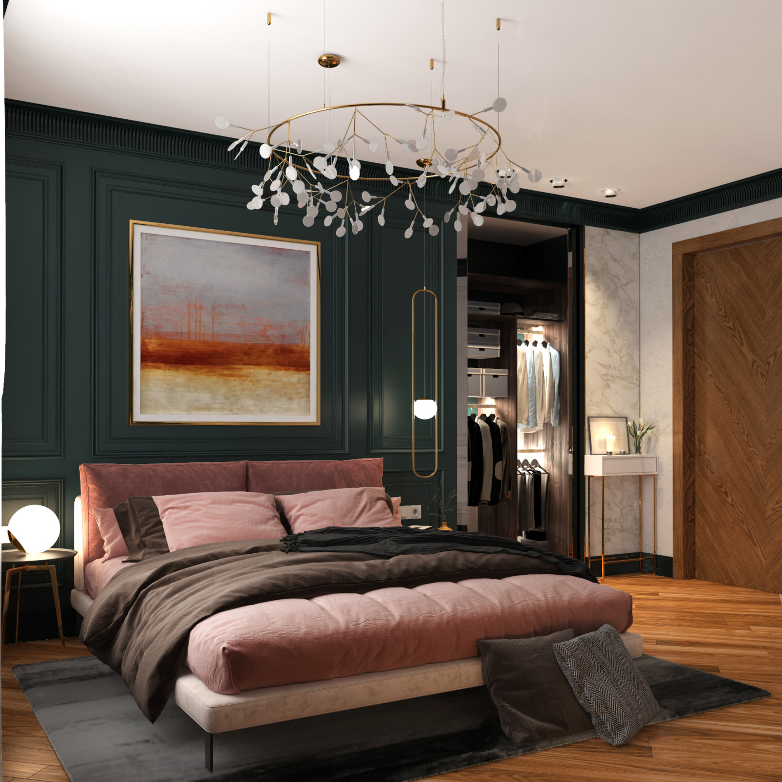 Дизайн Квартиры в современном стиле с британскими колониальными нотками.