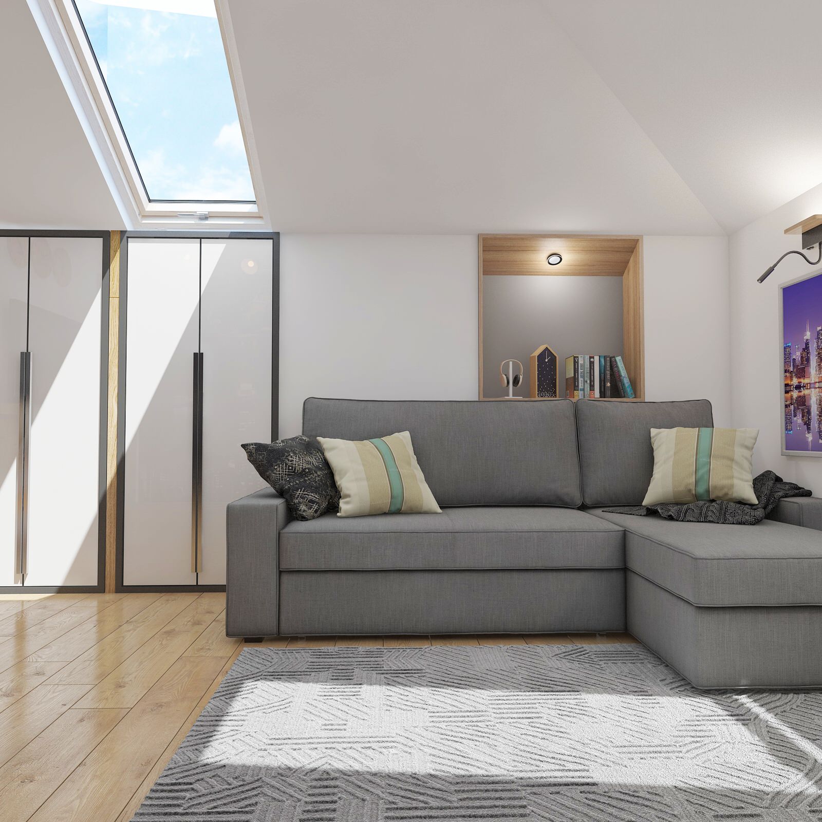 Проект двухуровневой квартиры  в стиле Лофт (135 кв м)