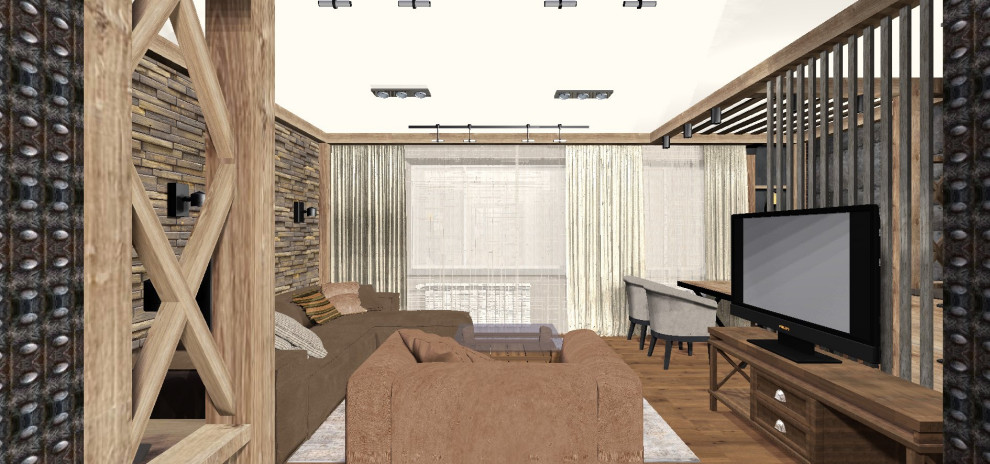 Лофт в гостиной