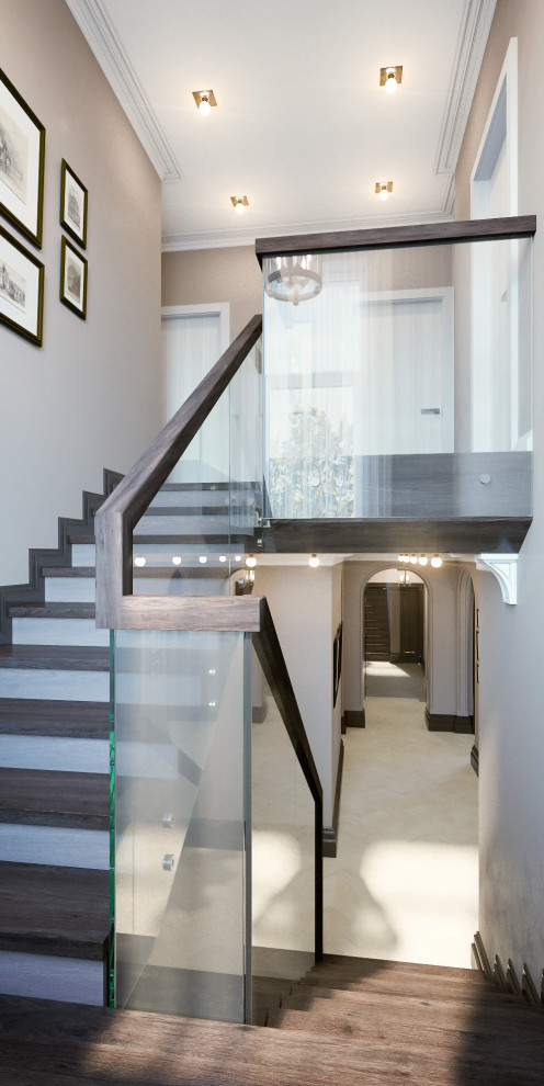 Дизайн холла в коттедже в Американском стиле