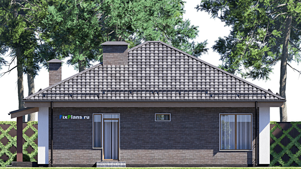 Проект одноэтажного дома 13х11м S105м2 F-17864