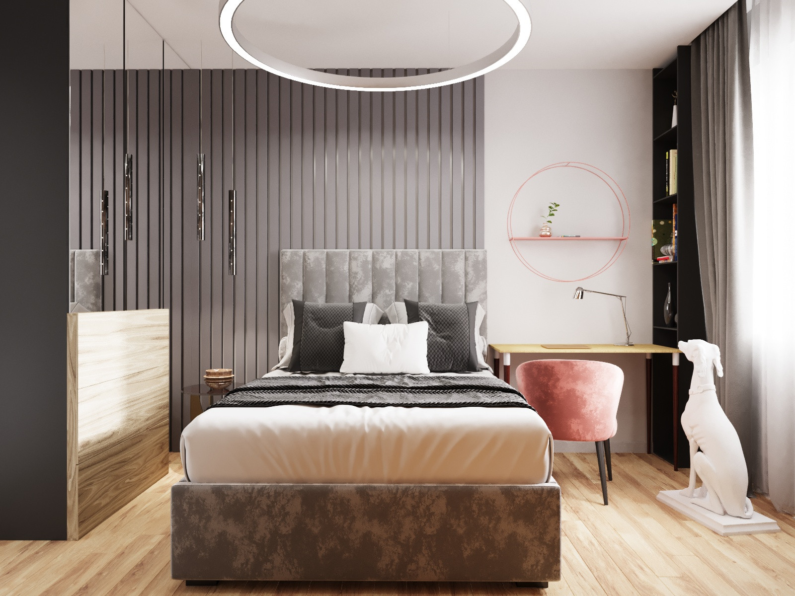 Дизайн спальни в ЖК "Северная Мыза"