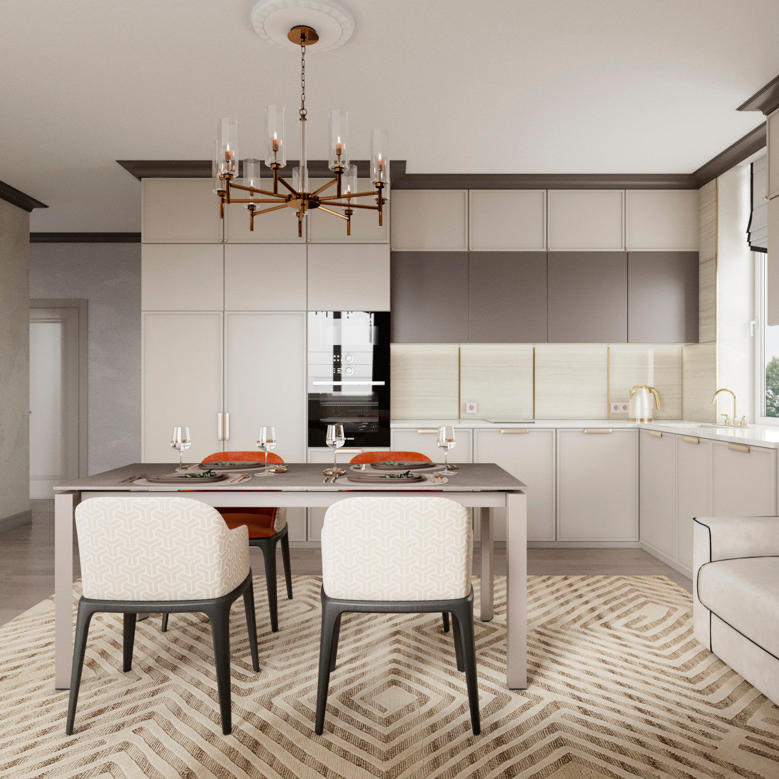 Дизайн-проект квартиры в ЖК "Европейский берег", г.Тюмень