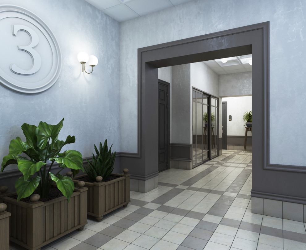 Интерьеры МОП, ЖК "БУЛГАКОВ", СК "СТРИЖИ"