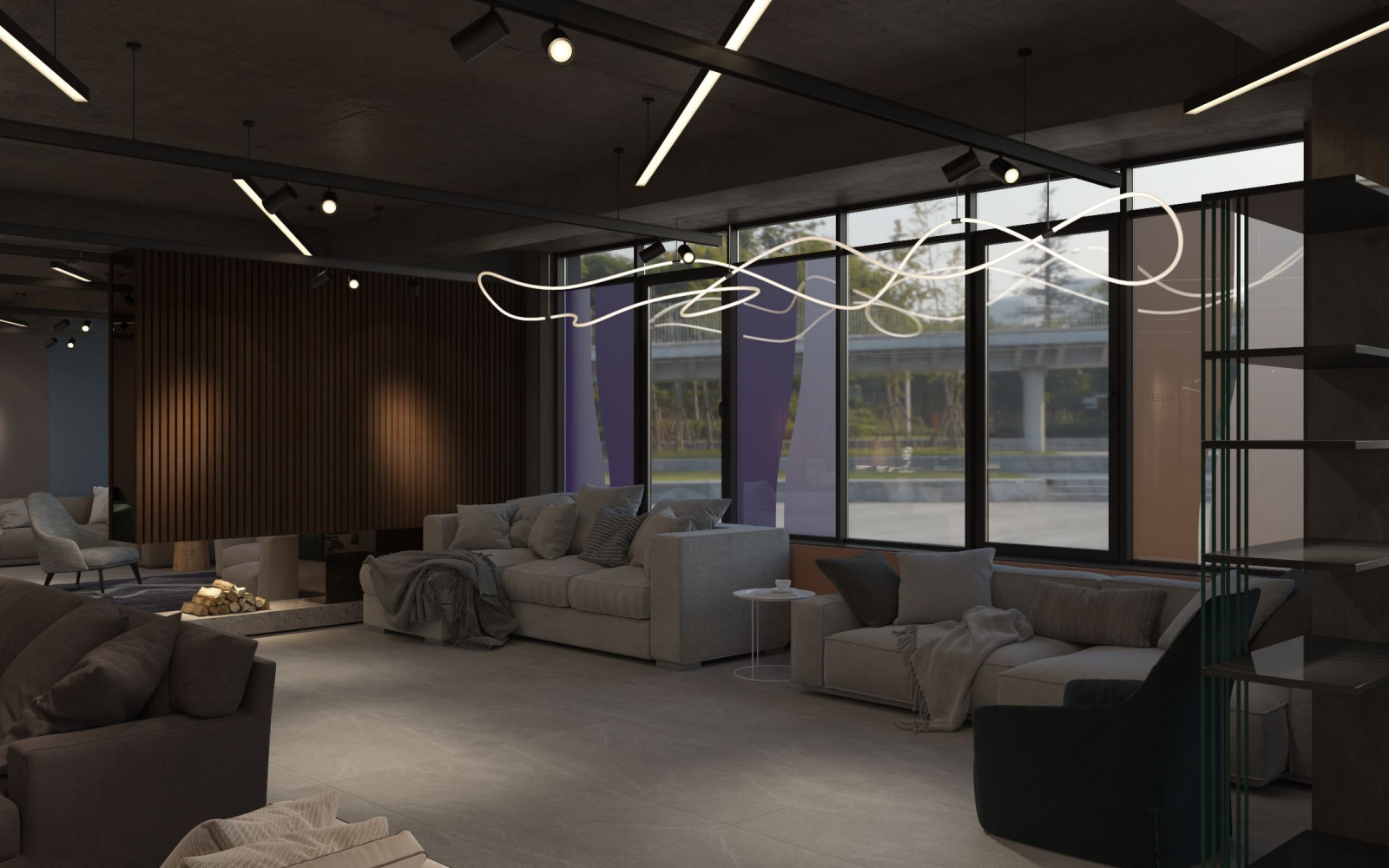 Интерьер мебельного магазина.