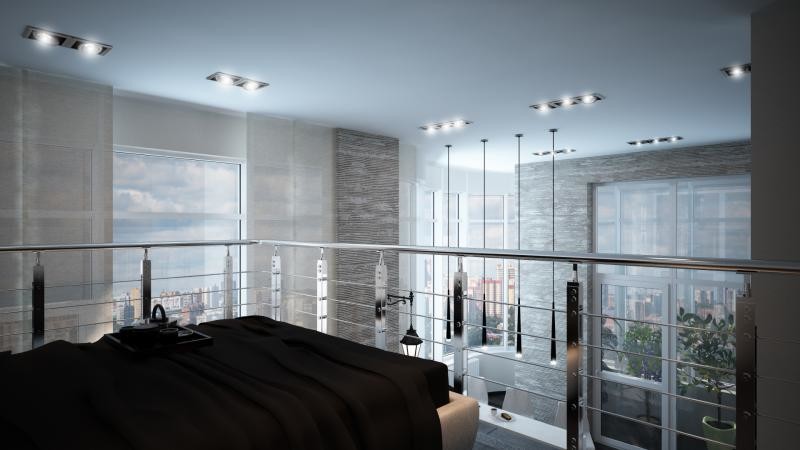 Двух уровненная квартира студия