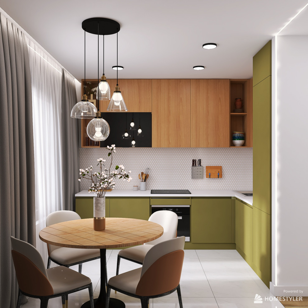 Кухня в трехкомнатной квартире