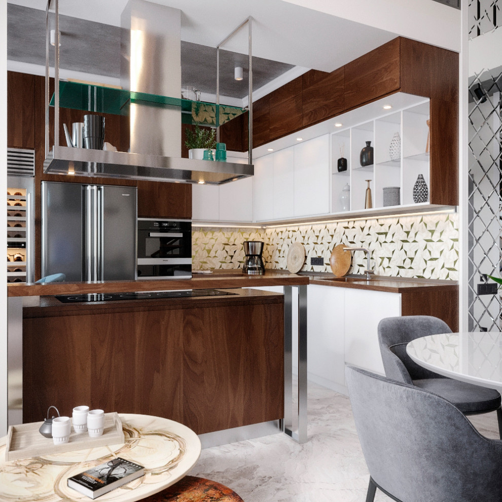 Дизайн-проект двухуровневой квартиры. 111,37 кв.м