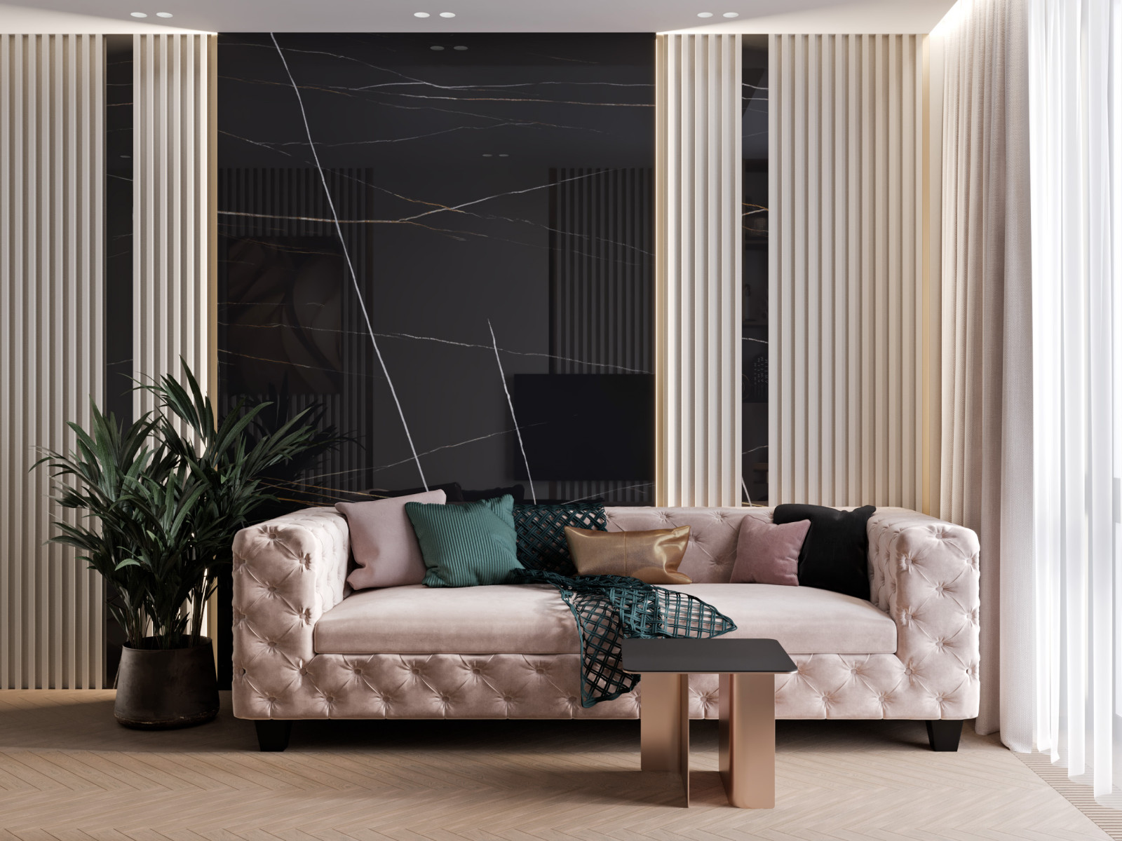 Обложка проекта: Интерьер в стиле ар-деко в ЖК Пресня Сити