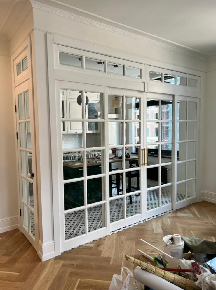 Обложка проекта: Проект раздвижной перегородки из массива дуба