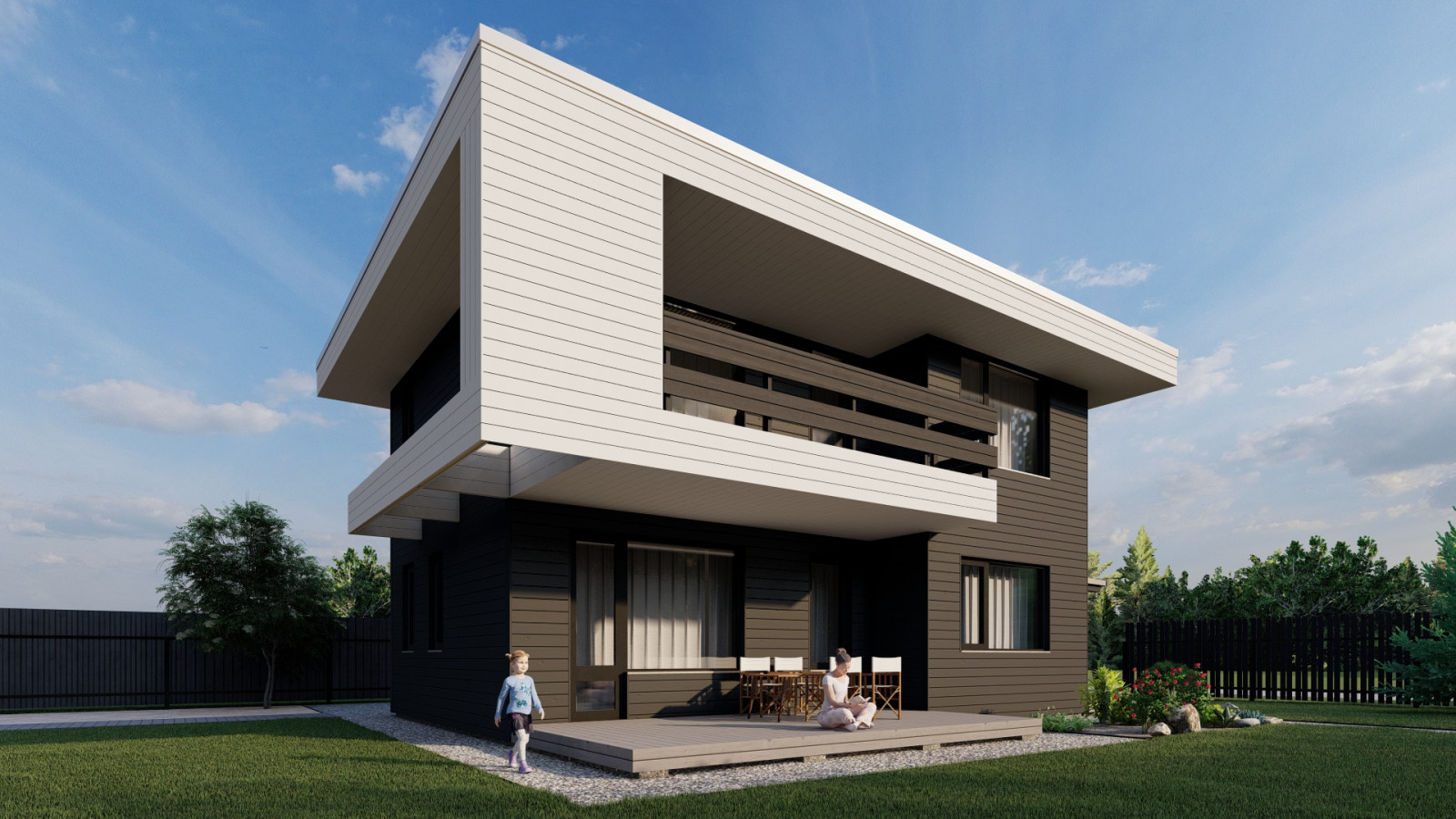 Каркасный дом в Зимней Горке