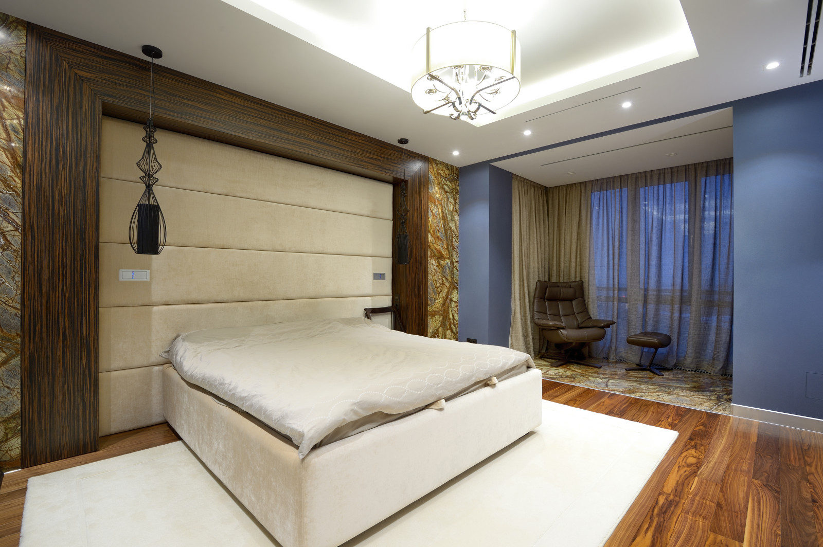 Сценарное освещение. Моторизированные шторы.