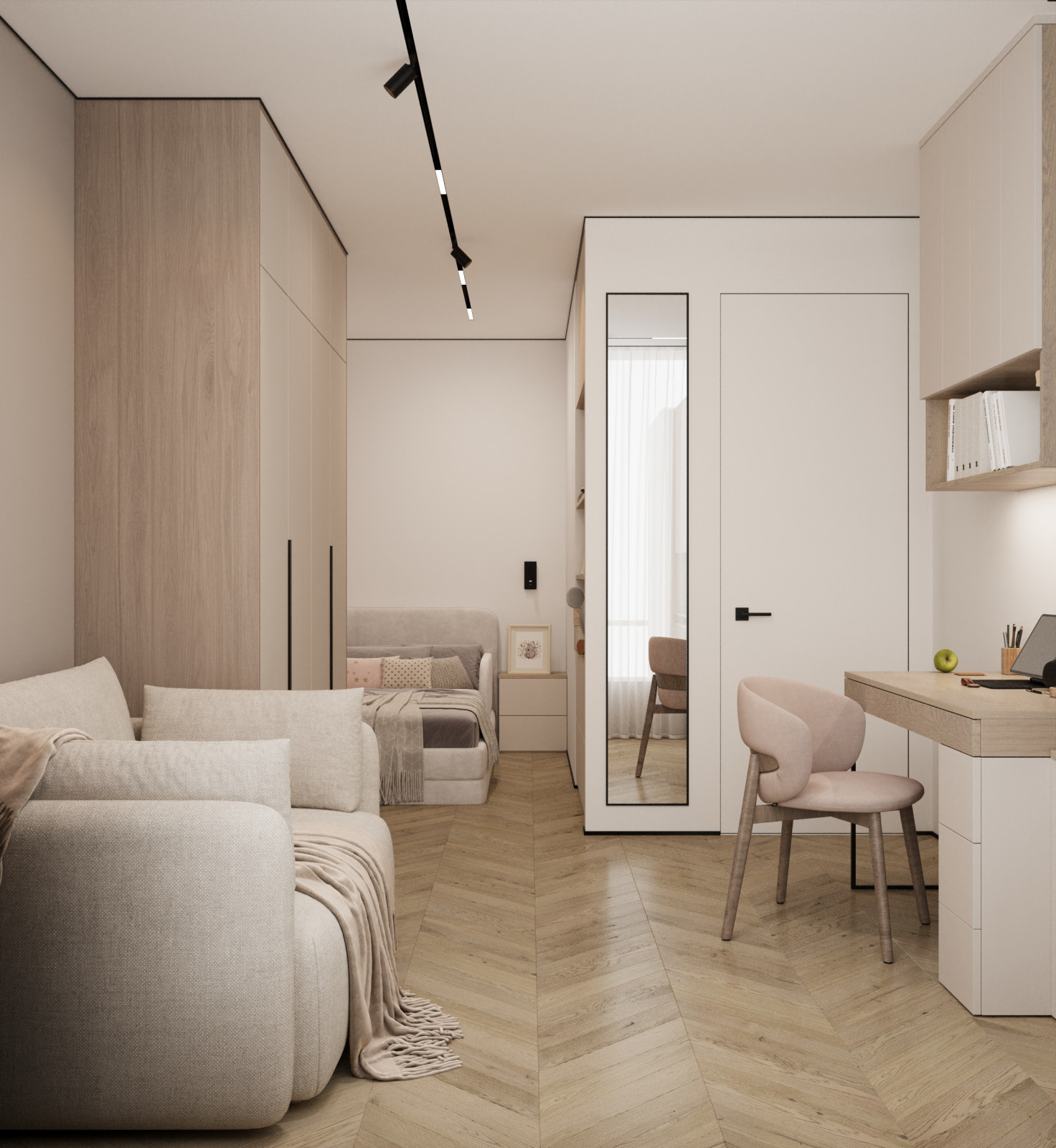 Обложка проекта: Дизайн интерьера детской комнаты в квартире  ЖК "Брусника"