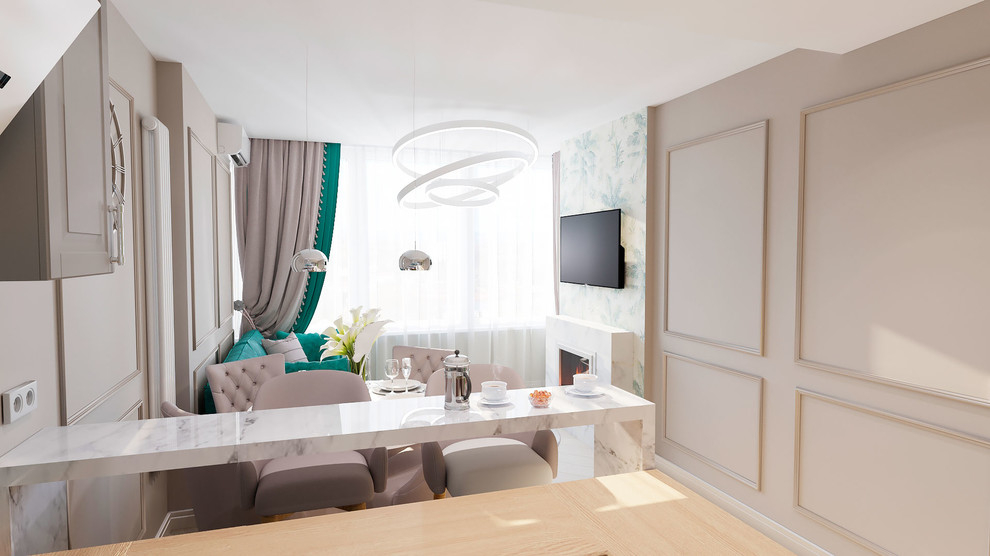 Обложка проекта: Жк Солнечный остров, кухня-гостиная