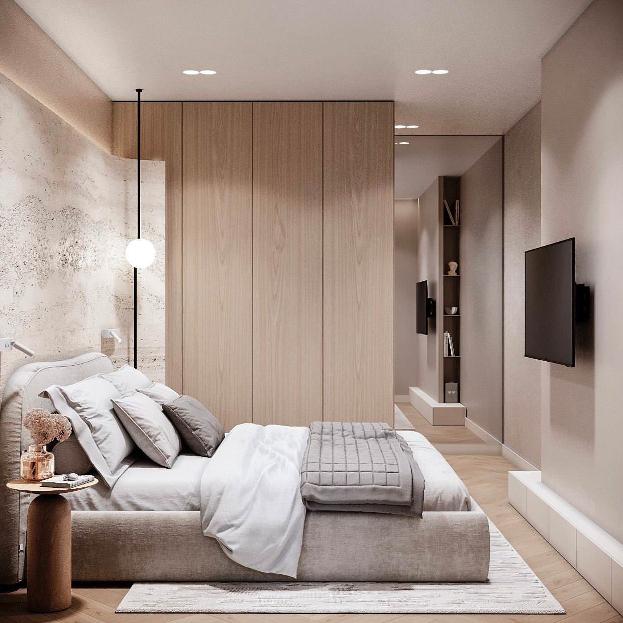 Минималистичная квартира в стиле джапанди, 100 м2