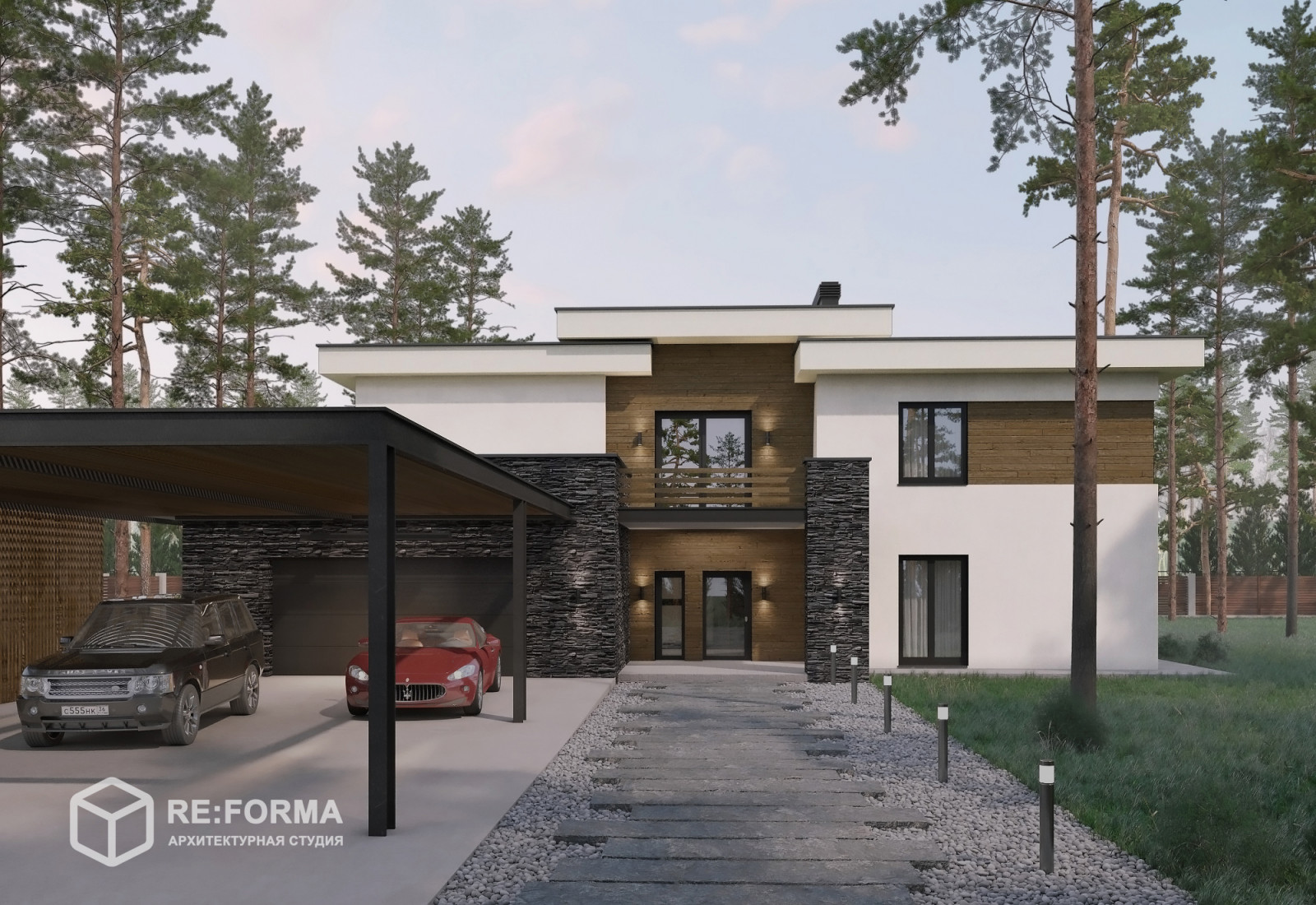 Дом в современном стиле в Федосеевке (Белгородская обл.)