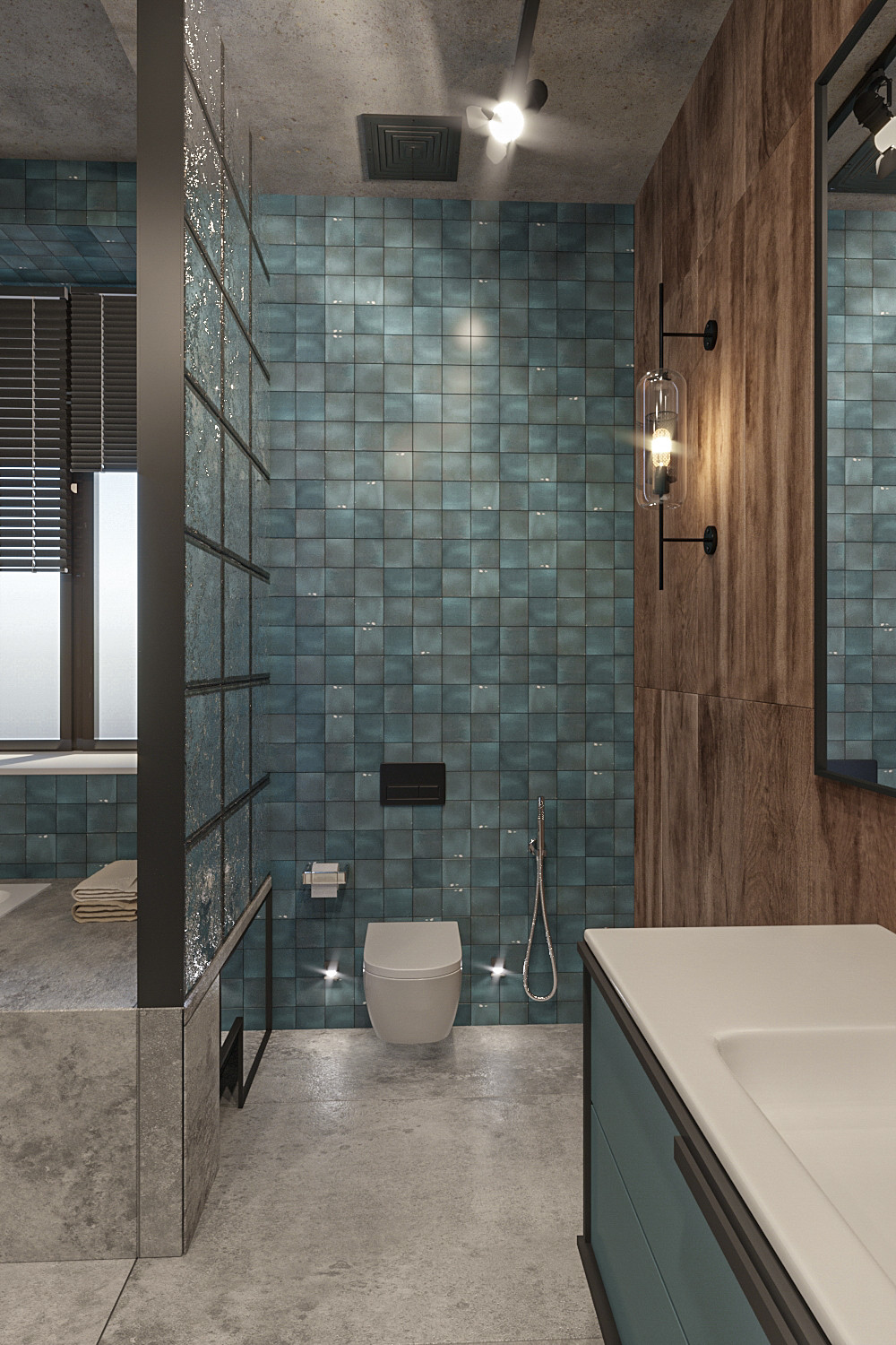 Обложка проекта: Дом в стиле яркое шале. Ванная2