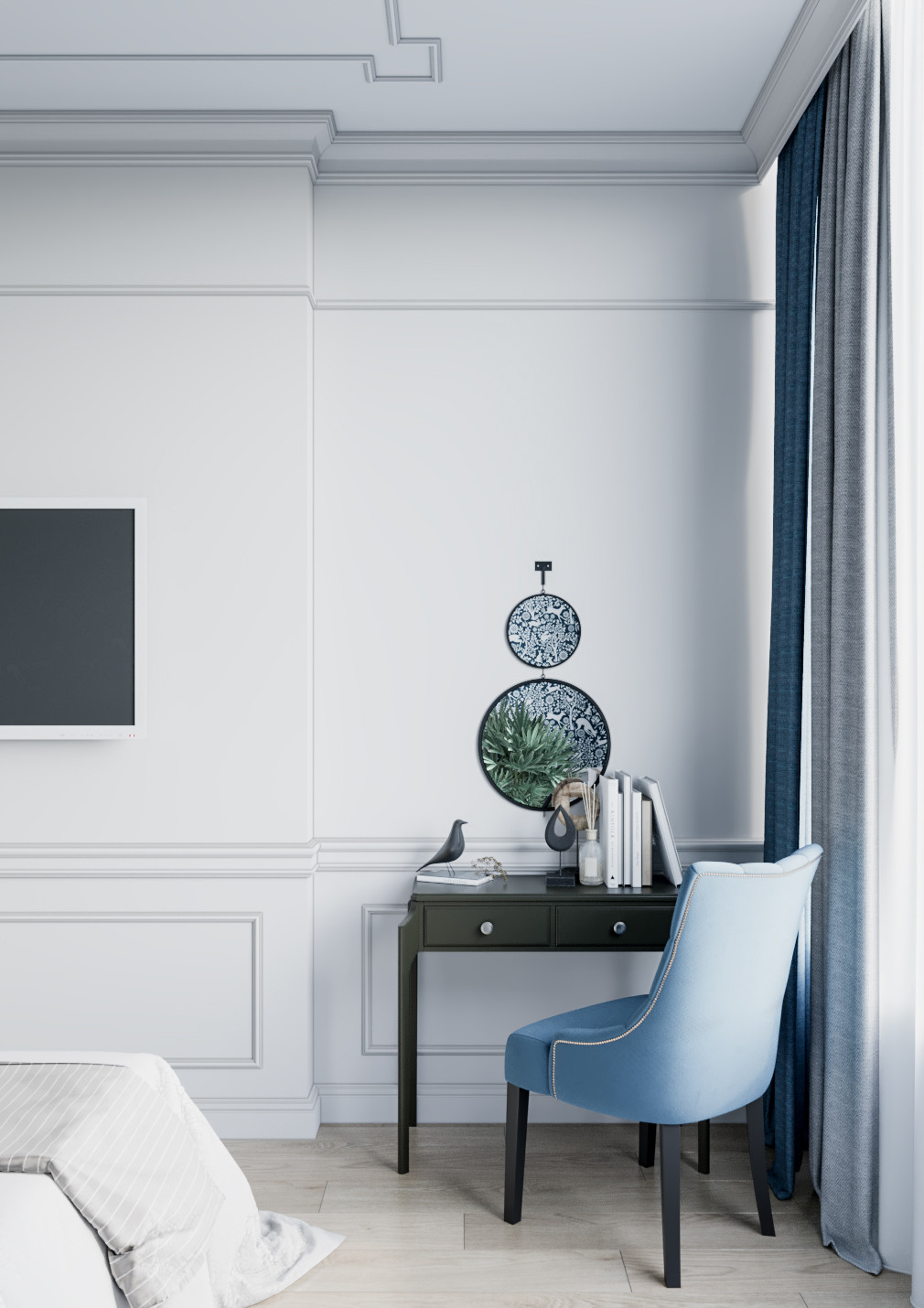 Дизайн квартиры неоклассике с элементами американской классики