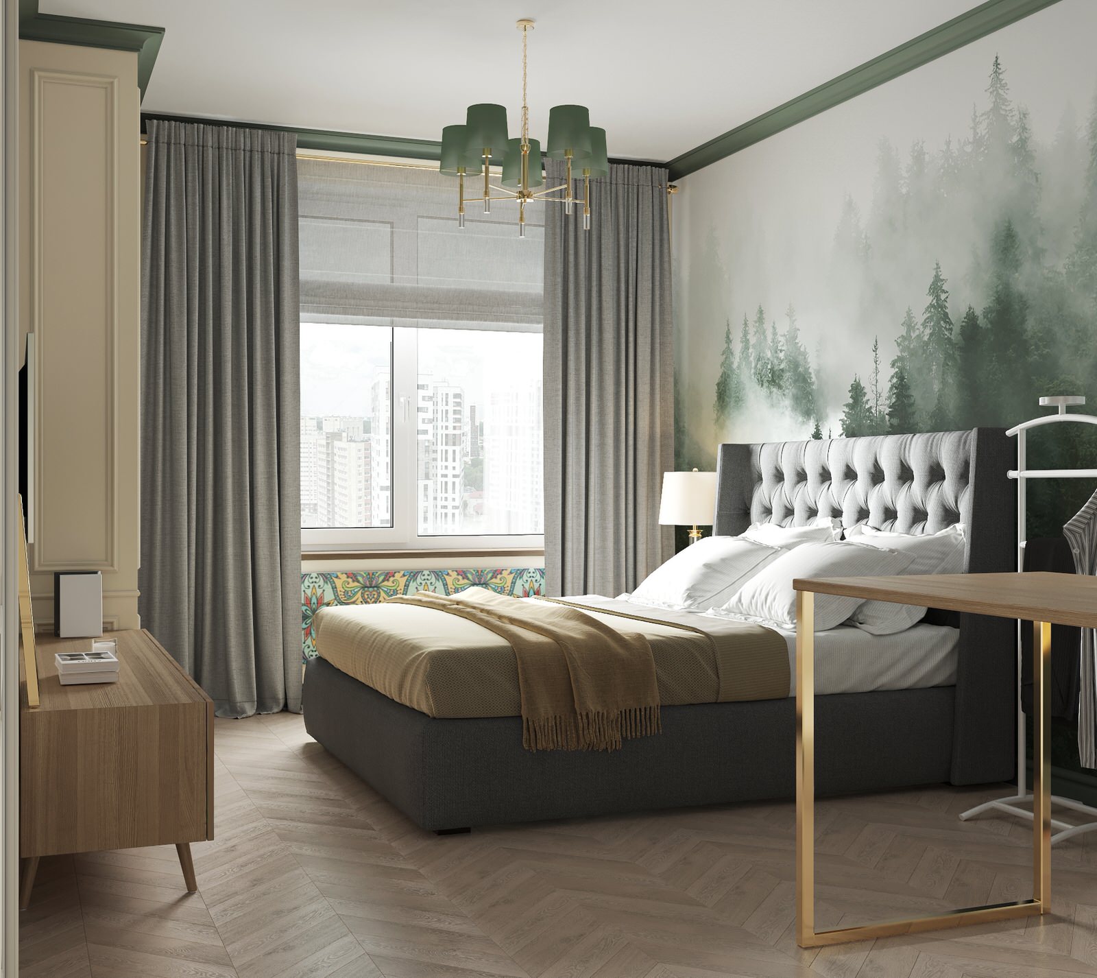 Спальня в однокомнатной квартире