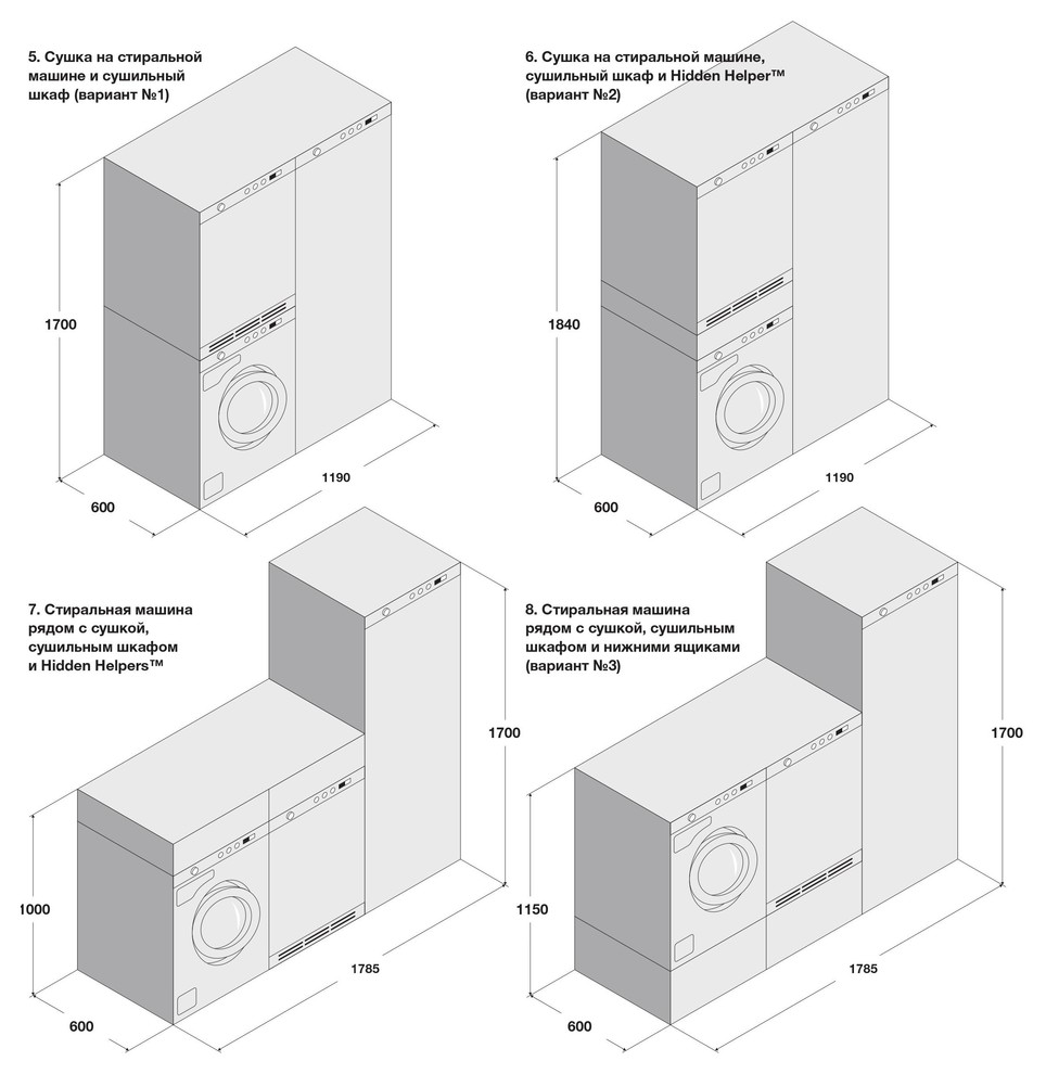 Еще варианты постирочных комплексов от ASKO