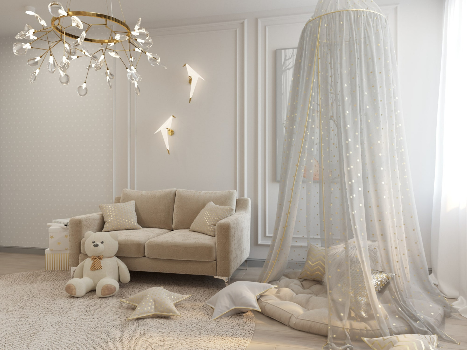 Элегантная неоклассика в бежево-серых тонах