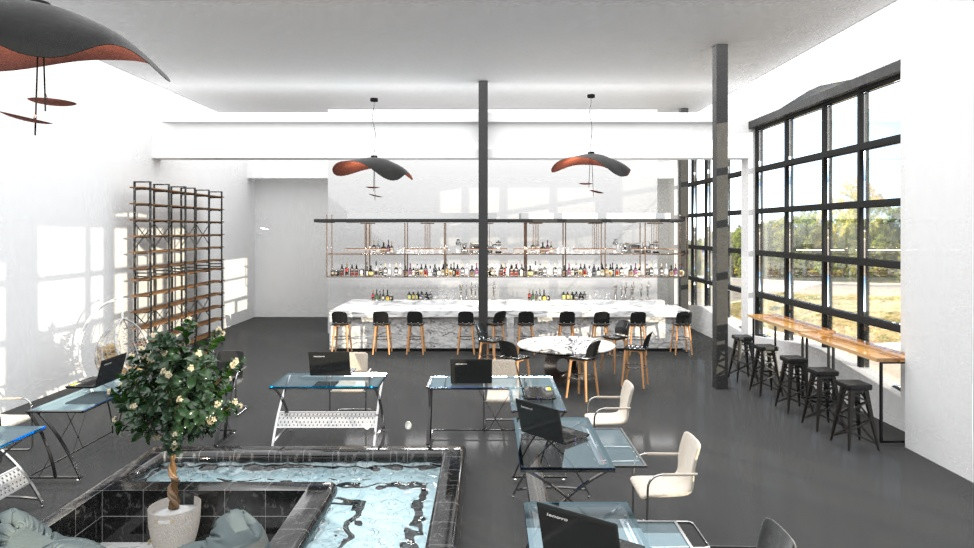 Дополнением проекта служит кафе, где можно выпить чашечку свежезаваренного кофе