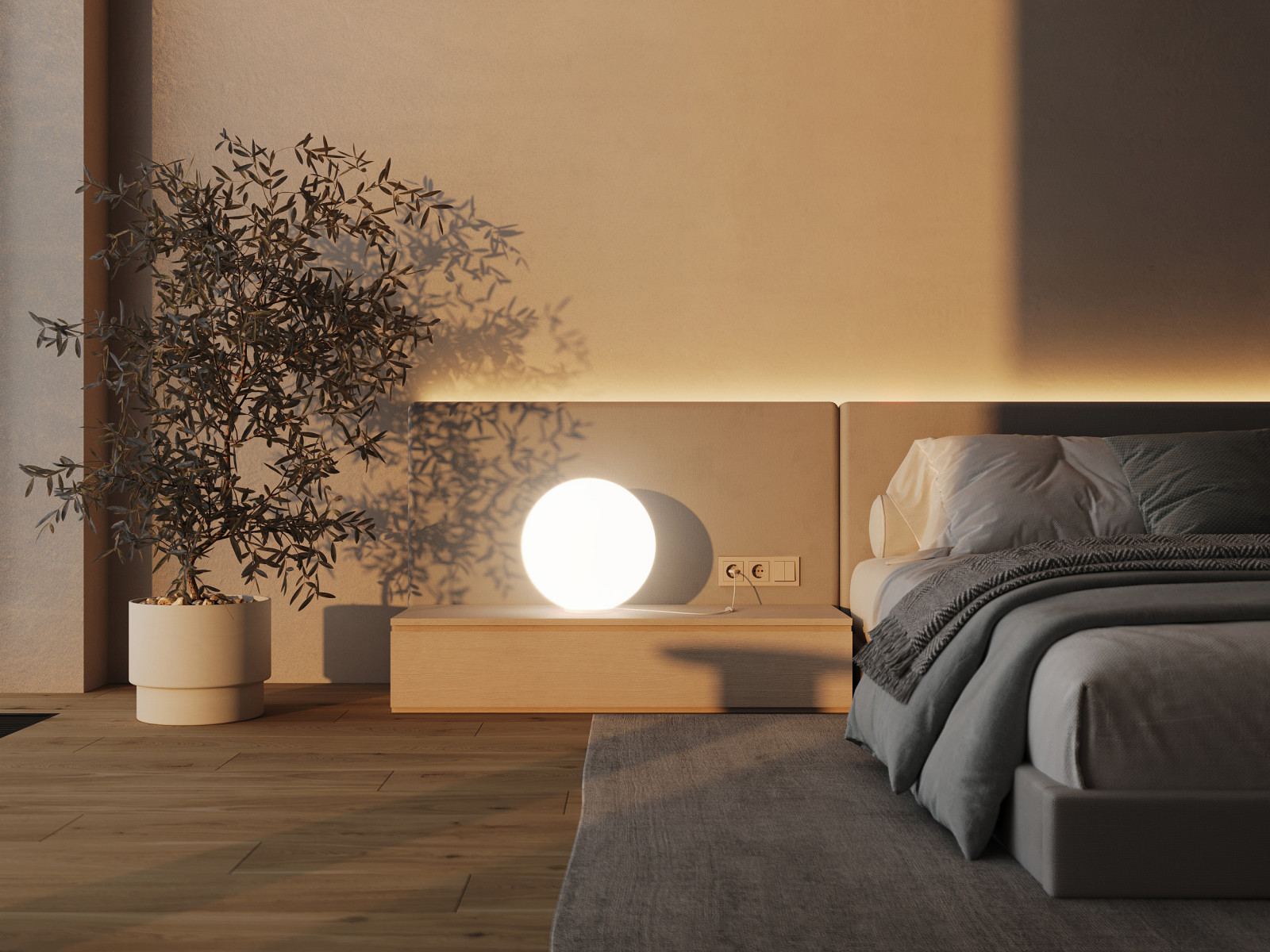 Спальня в стиле минимализм