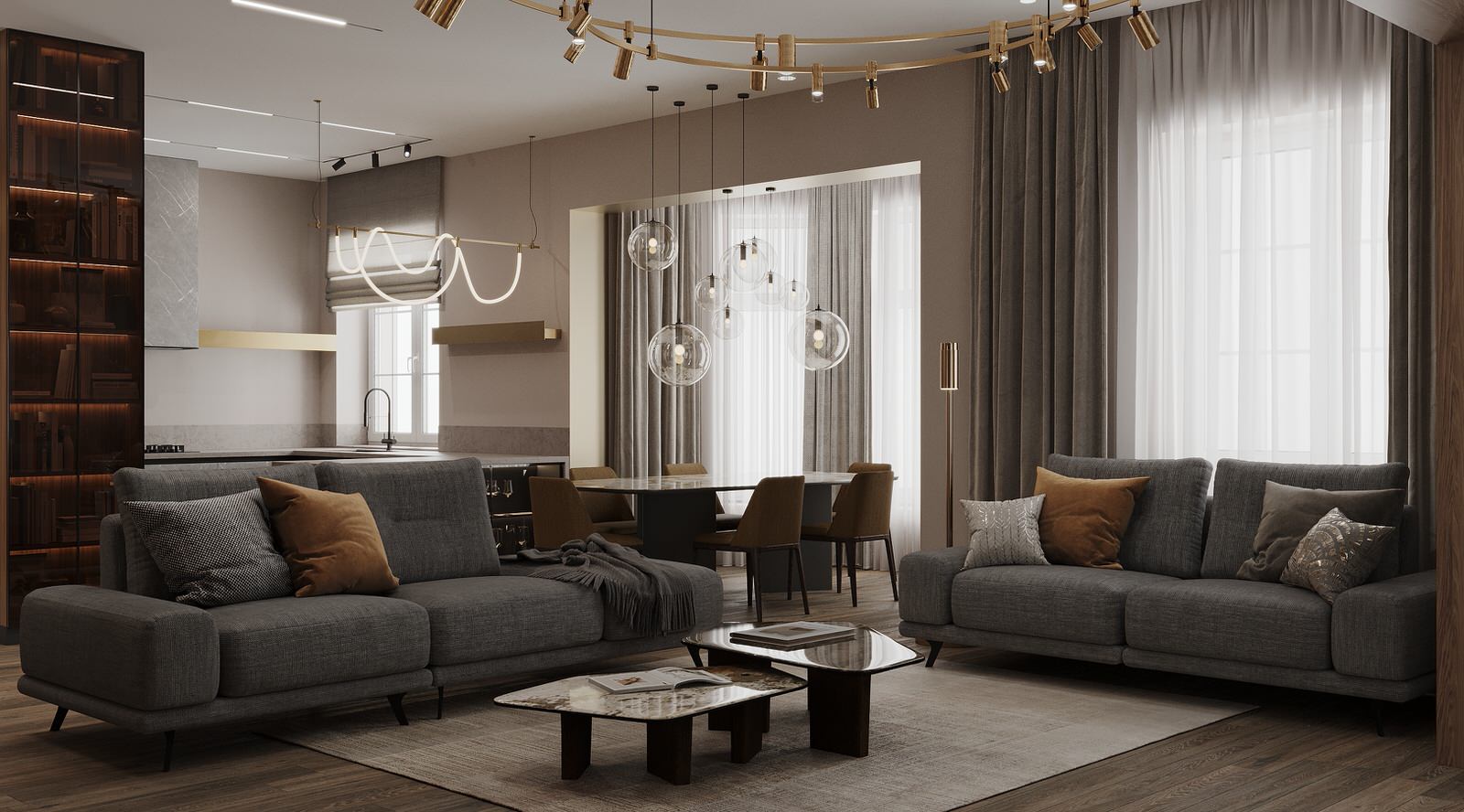 Интерьер загородного дома кардинально отличающийся от домов в округе