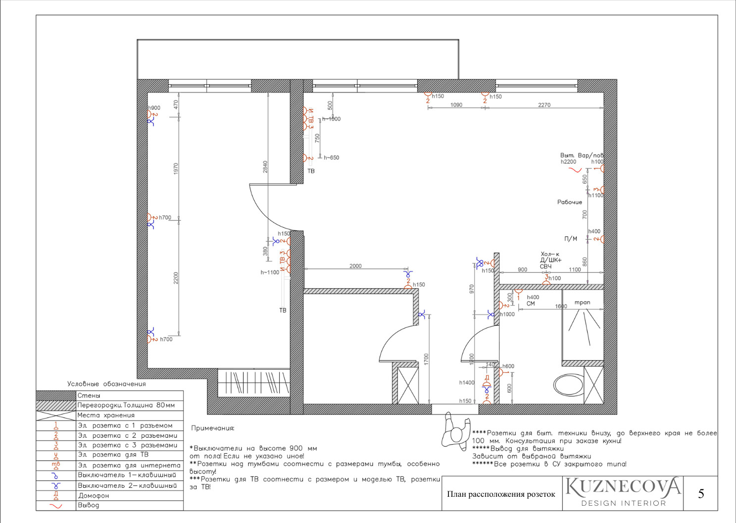 Дизайн проект квартиры 59 кв.м.