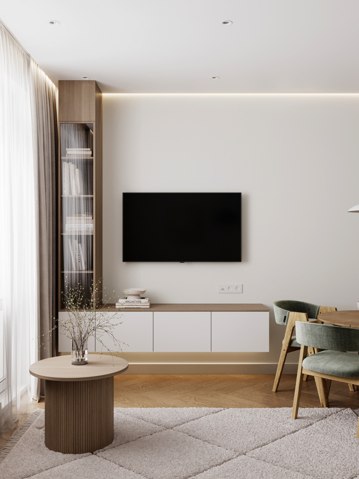 Трехкомнатная квартира в городе Дубнаа