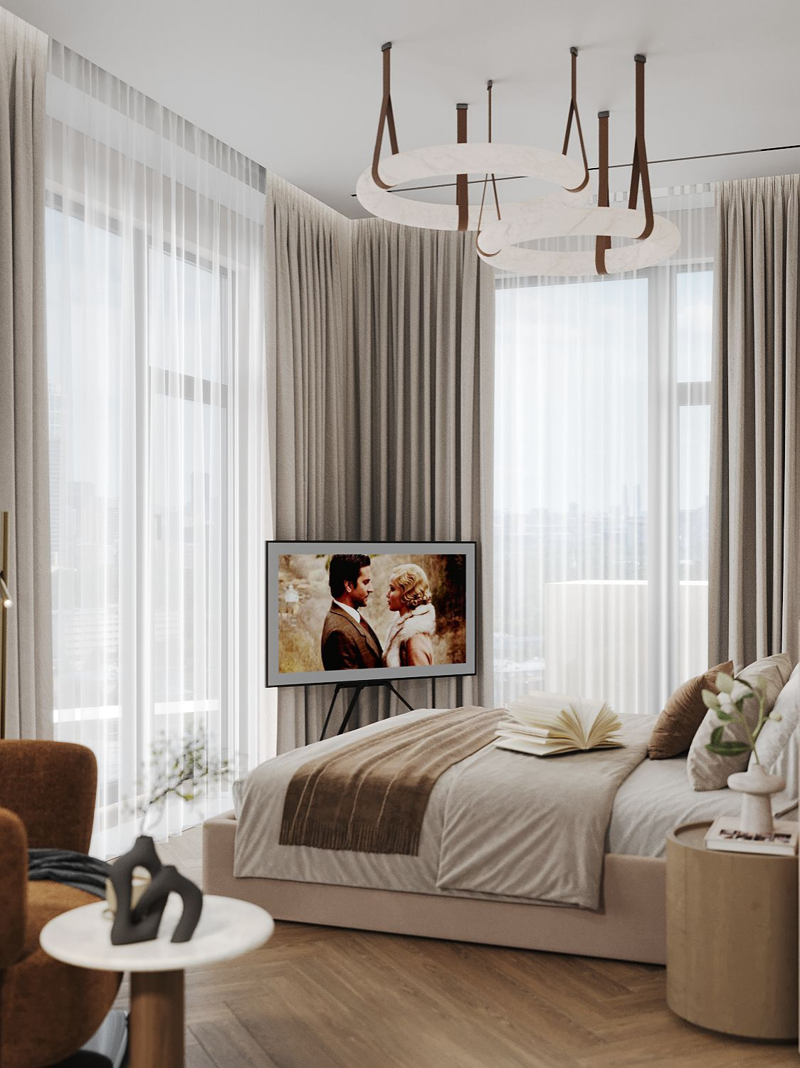 Современный интерьер с теплой атмосферой и эко-акцентами