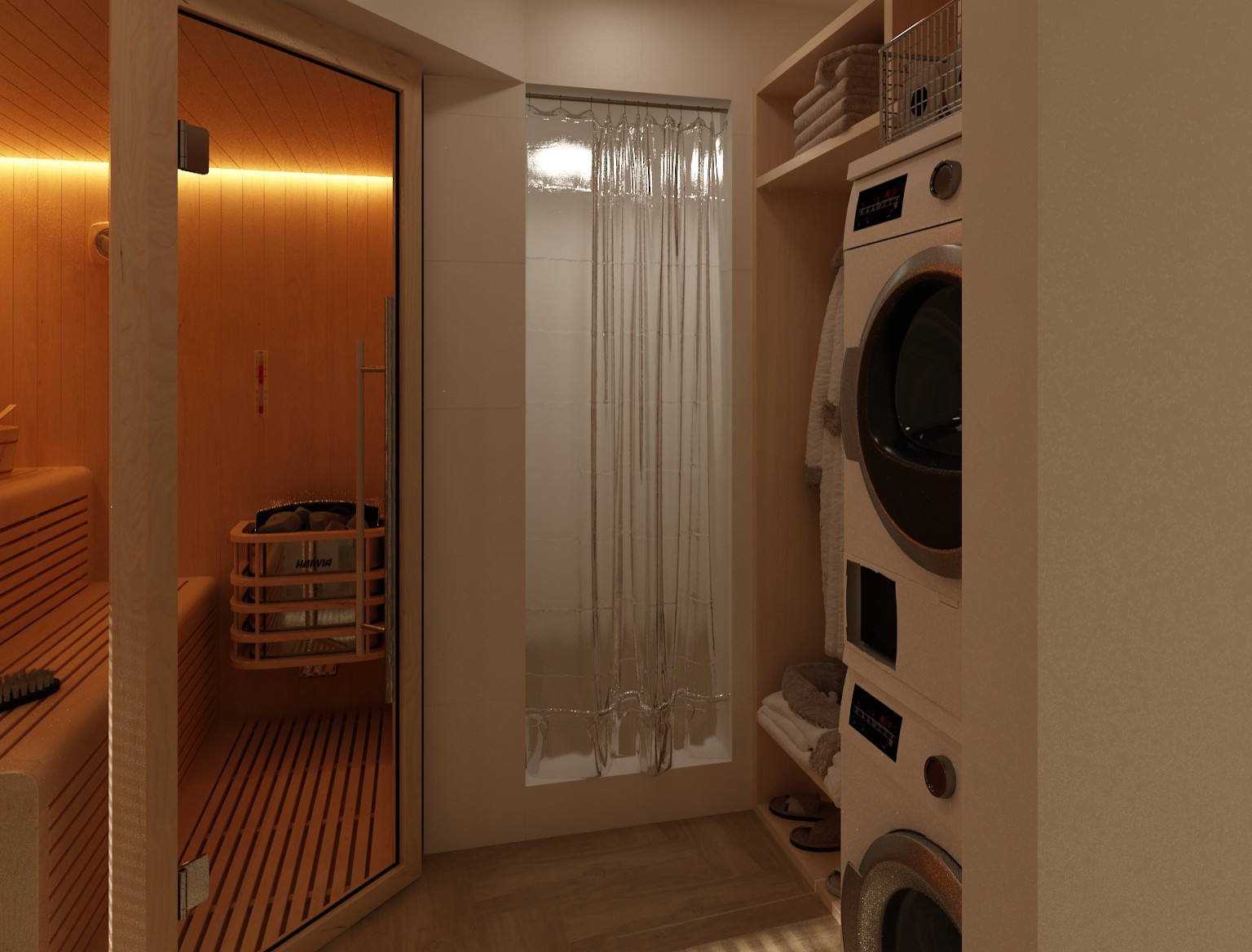 Обложка проекта: Сауна и комната отдыха в загородном доме