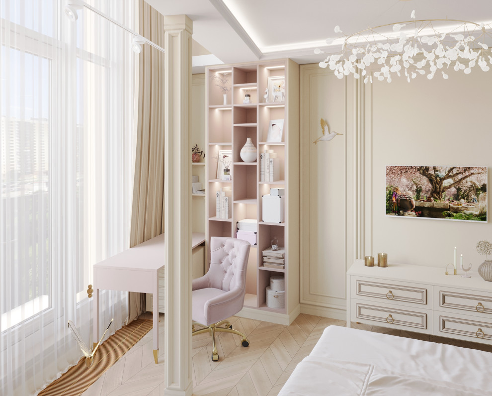 Интерьер 2-ух уровневой квартиры_ "АРОМАТ САДОВ"